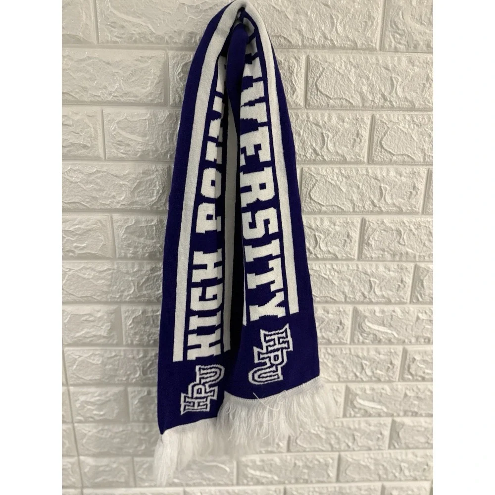 HIGH‎ POINT UNIVERSITY SCARF HPU PANTHERS KNITTED CLASSIC DOUBLE SIDED